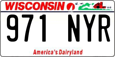 WI license plate 971NYR