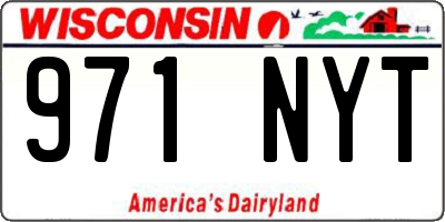 WI license plate 971NYT