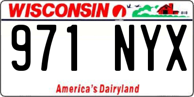 WI license plate 971NYX