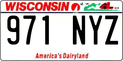 WI license plate 971NYZ