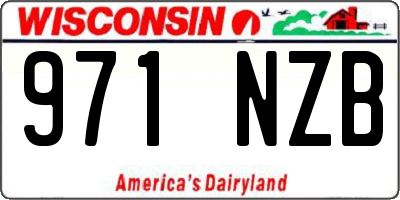 WI license plate 971NZB