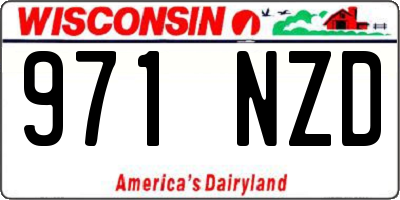 WI license plate 971NZD