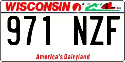 WI license plate 971NZF