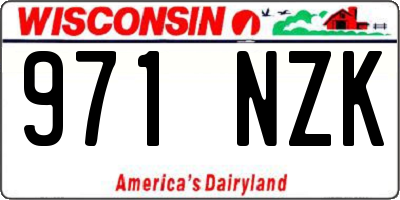 WI license plate 971NZK