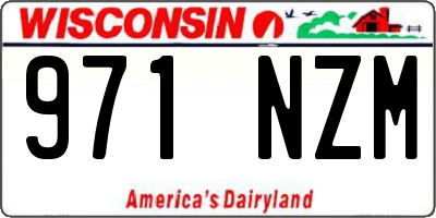 WI license plate 971NZM