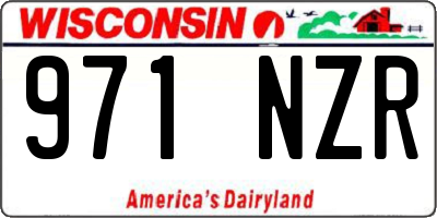 WI license plate 971NZR