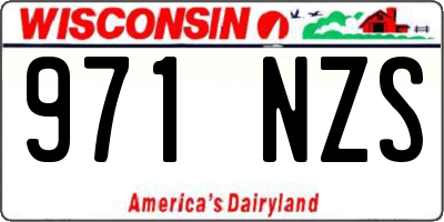 WI license plate 971NZS