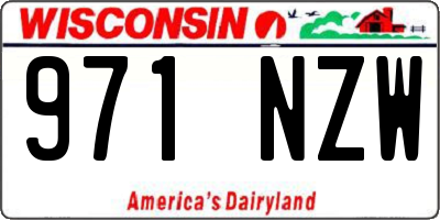 WI license plate 971NZW