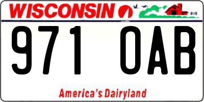 WI license plate 971OAB