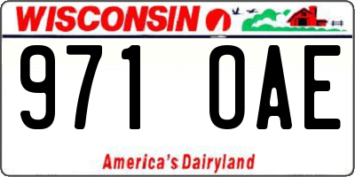WI license plate 971OAE