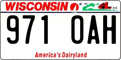 WI license plate 971OAH