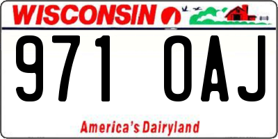 WI license plate 971OAJ