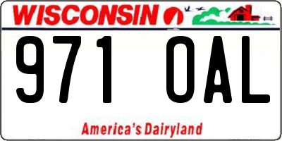 WI license plate 971OAL