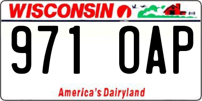 WI license plate 971OAP