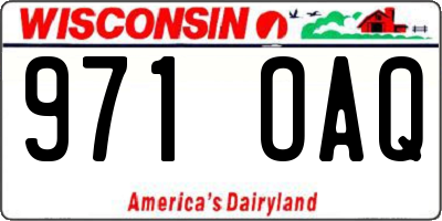 WI license plate 971OAQ