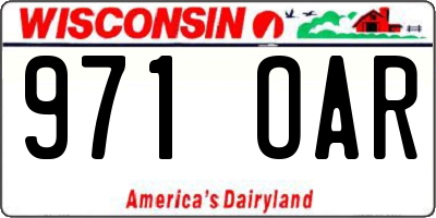 WI license plate 971OAR
