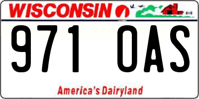 WI license plate 971OAS