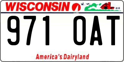WI license plate 971OAT
