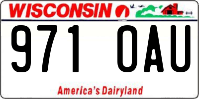 WI license plate 971OAU