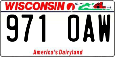 WI license plate 971OAW