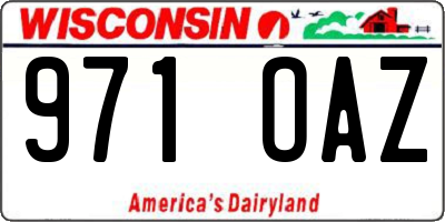 WI license plate 971OAZ