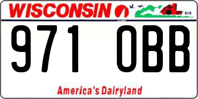 WI license plate 971OBB