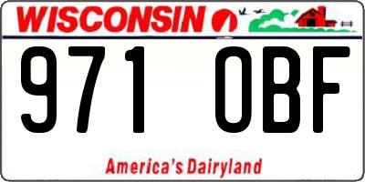 WI license plate 971OBF