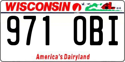 WI license plate 971OBI