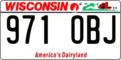 WI license plate 971OBJ