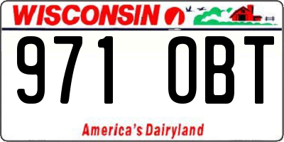 WI license plate 971OBT