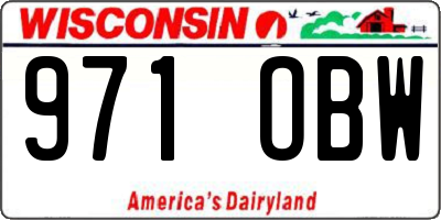 WI license plate 971OBW