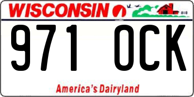 WI license plate 971OCK