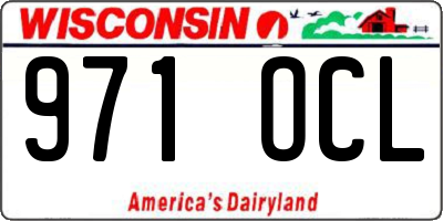 WI license plate 971OCL