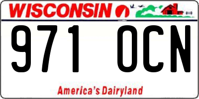 WI license plate 971OCN