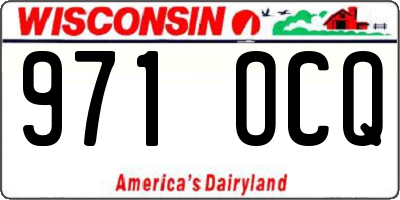 WI license plate 971OCQ