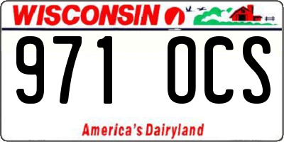 WI license plate 971OCS