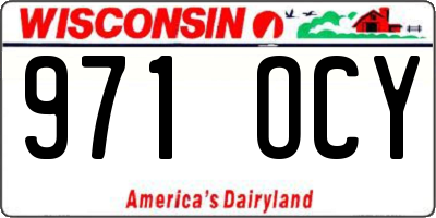 WI license plate 971OCY