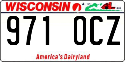 WI license plate 971OCZ