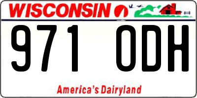 WI license plate 971ODH