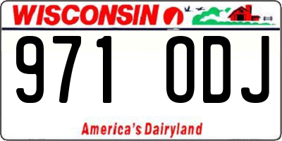 WI license plate 971ODJ