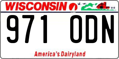 WI license plate 971ODN