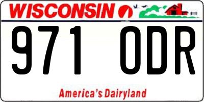 WI license plate 971ODR
