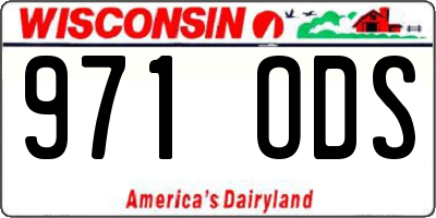 WI license plate 971ODS