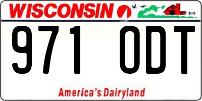 WI license plate 971ODT