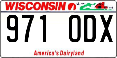WI license plate 971ODX