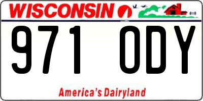 WI license plate 971ODY