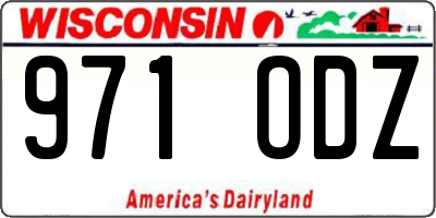 WI license plate 971ODZ
