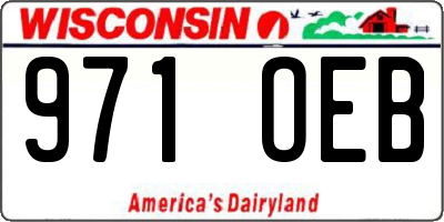 WI license plate 971OEB