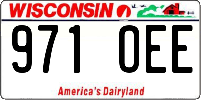WI license plate 971OEE