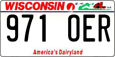 WI license plate 971OER